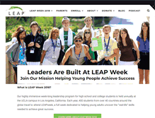 Tablet Screenshot of leapfoundationusa.org